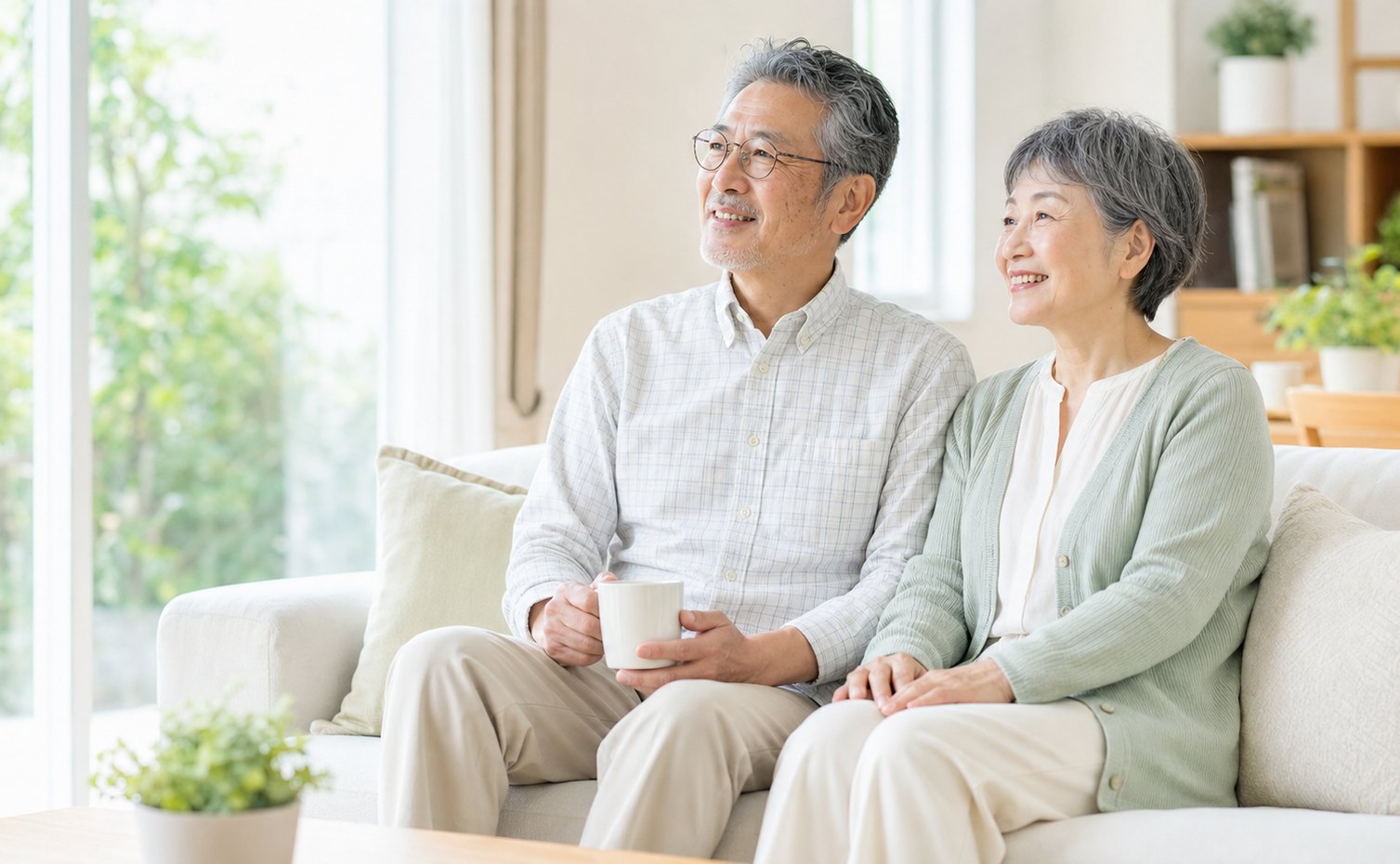 住み慣れた家で安心して暮らす夫婦のイメージ